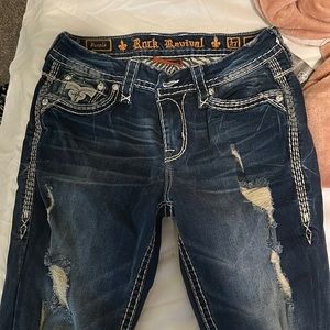 rock revival ripped jeans WORN ONCE